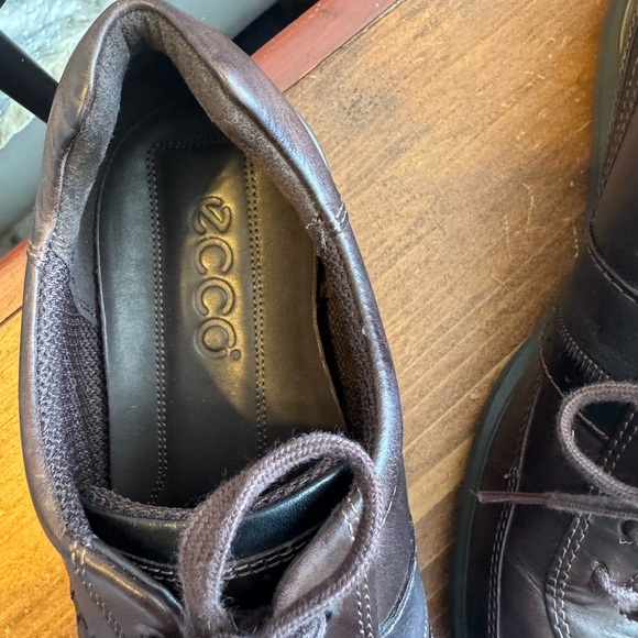 Ecco Men's Fenn Tie Lace Oxfords. Size 42-=8-8.5 Dark Brown Leather. - Picture 5 of 13